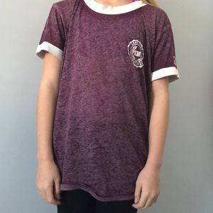 Purple t-shirt from pink